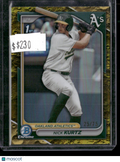 2024 Topps Bowman Draft Chrome Nick Kurtz Gold Lava Refractor