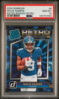 2024 Panini Donruss Rated Rookies Retro Malik Nabers #6 PSA 10