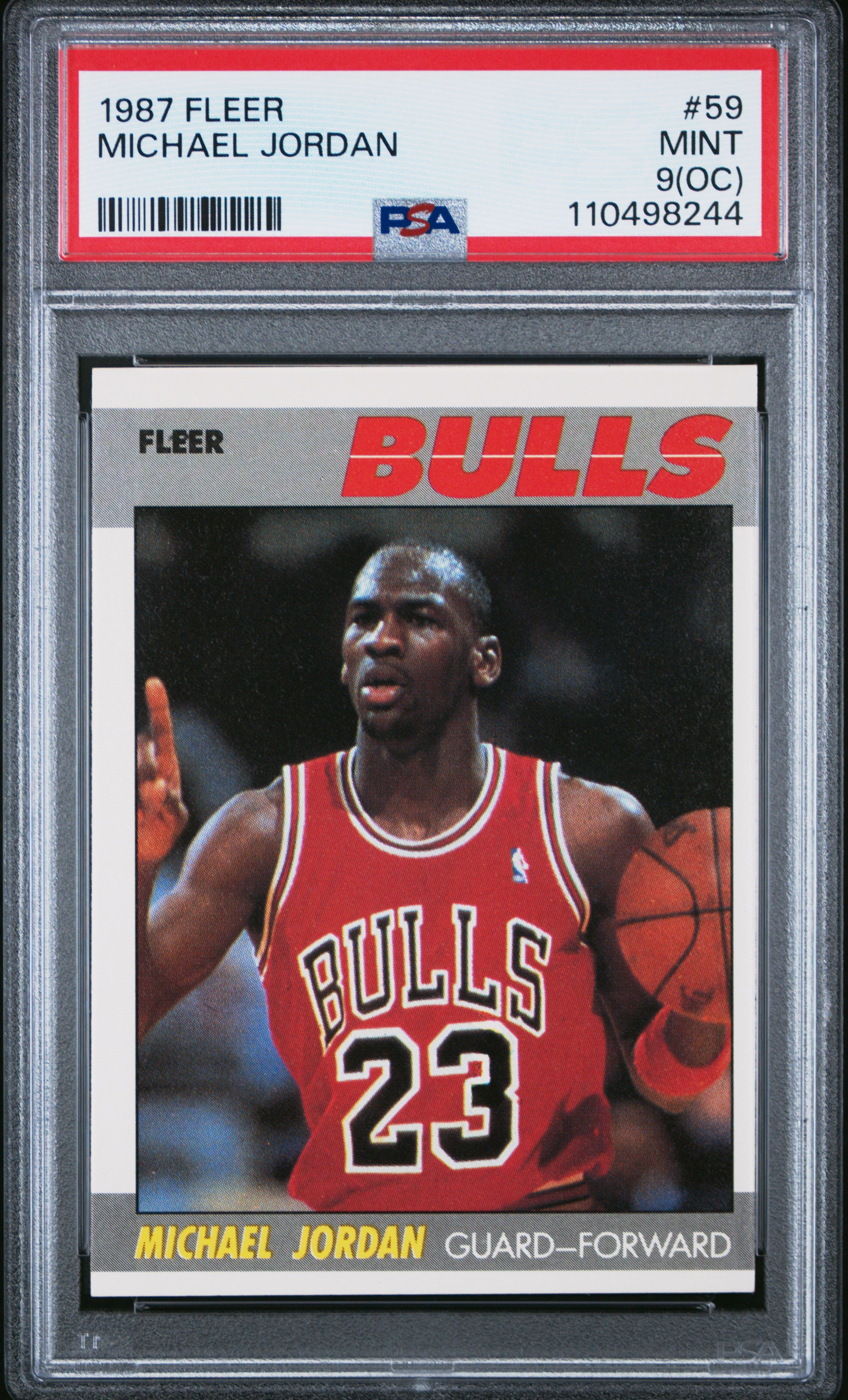 1987 Fleer Michael Jordan #59 Oc PSA 9