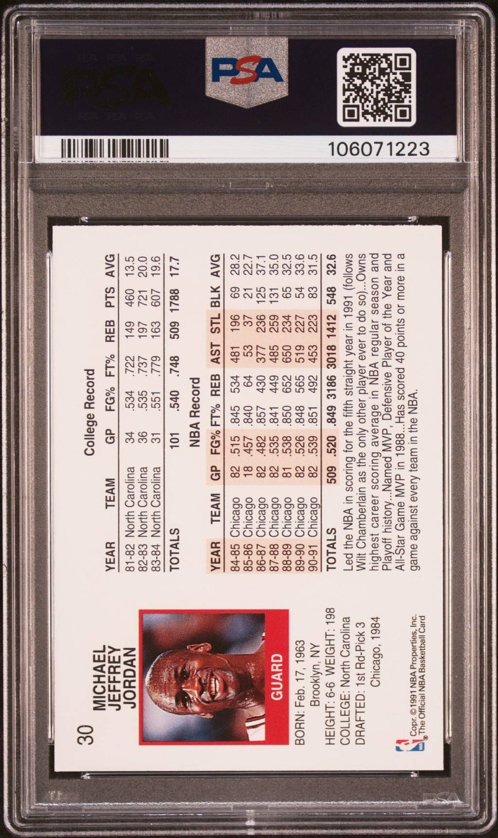1991 Hoops Michael Jordan #30 PSA 10