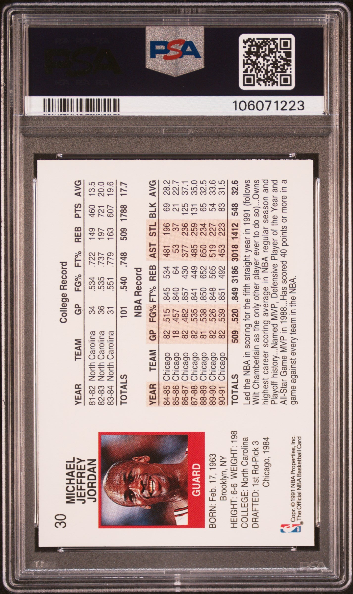 1991 Hoops Michael Jordan #30 PSA 10