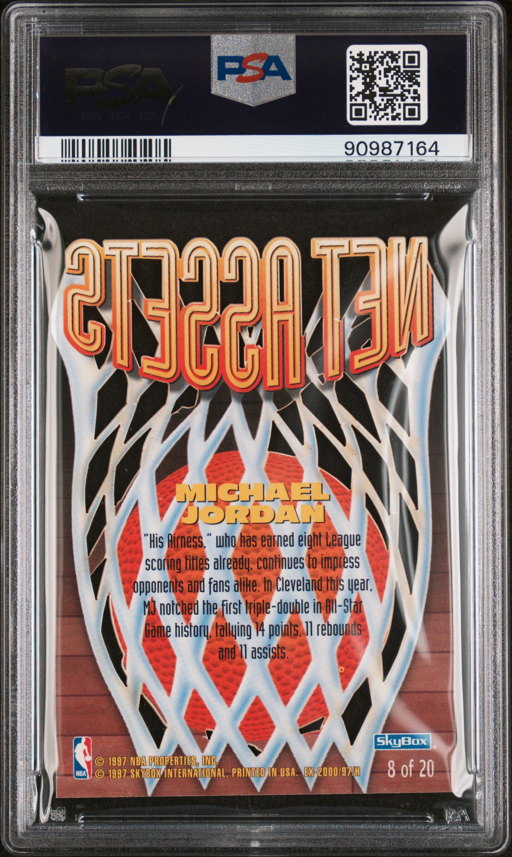 1996 Skybox E-X2000 Net Assets Michael Jordan #8 PSA 9
