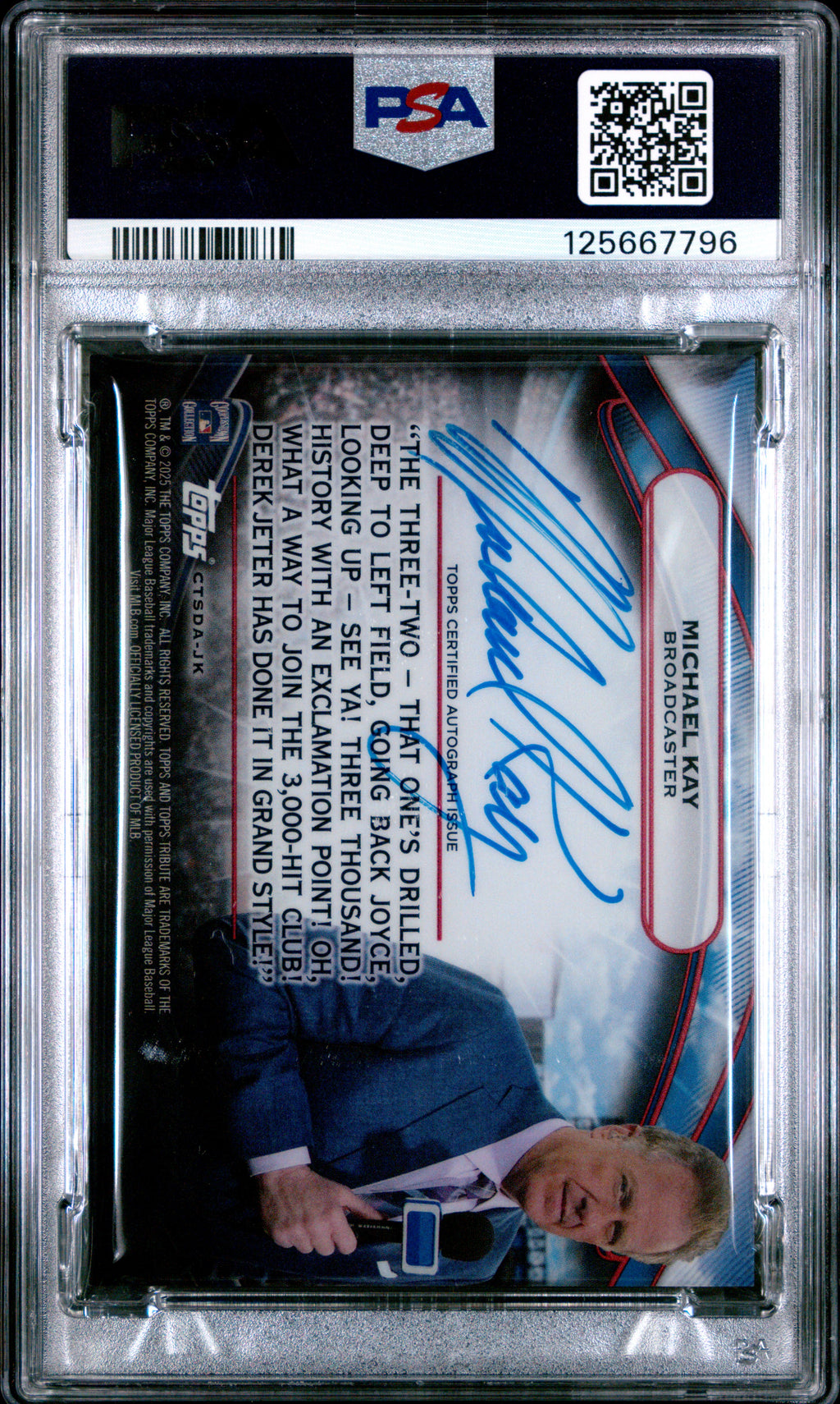 2025 Topps Tribute Calling The Shot Dual Autographs Kay Jeter #JK DL Red 08/10 PSA 8