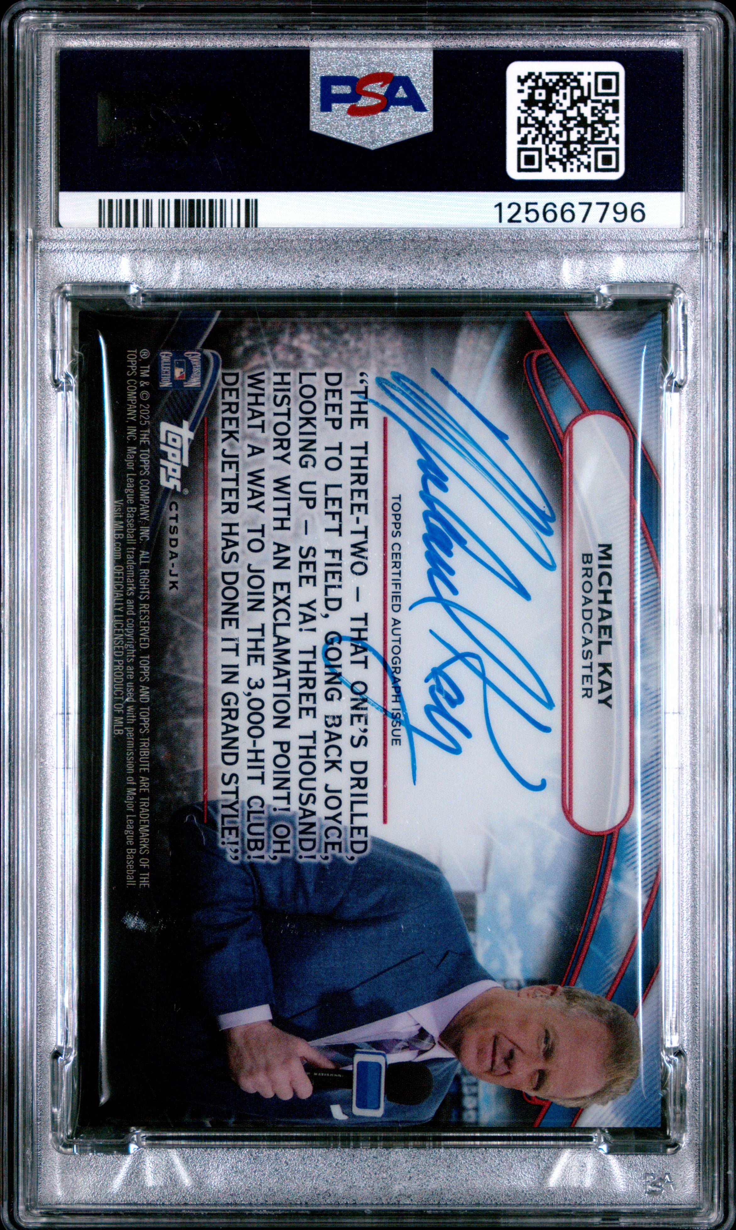 2025 Topps Tribute Calling The Shot Dual Autographs Kay Jeter #JK DL Red 08/10 PSA 8