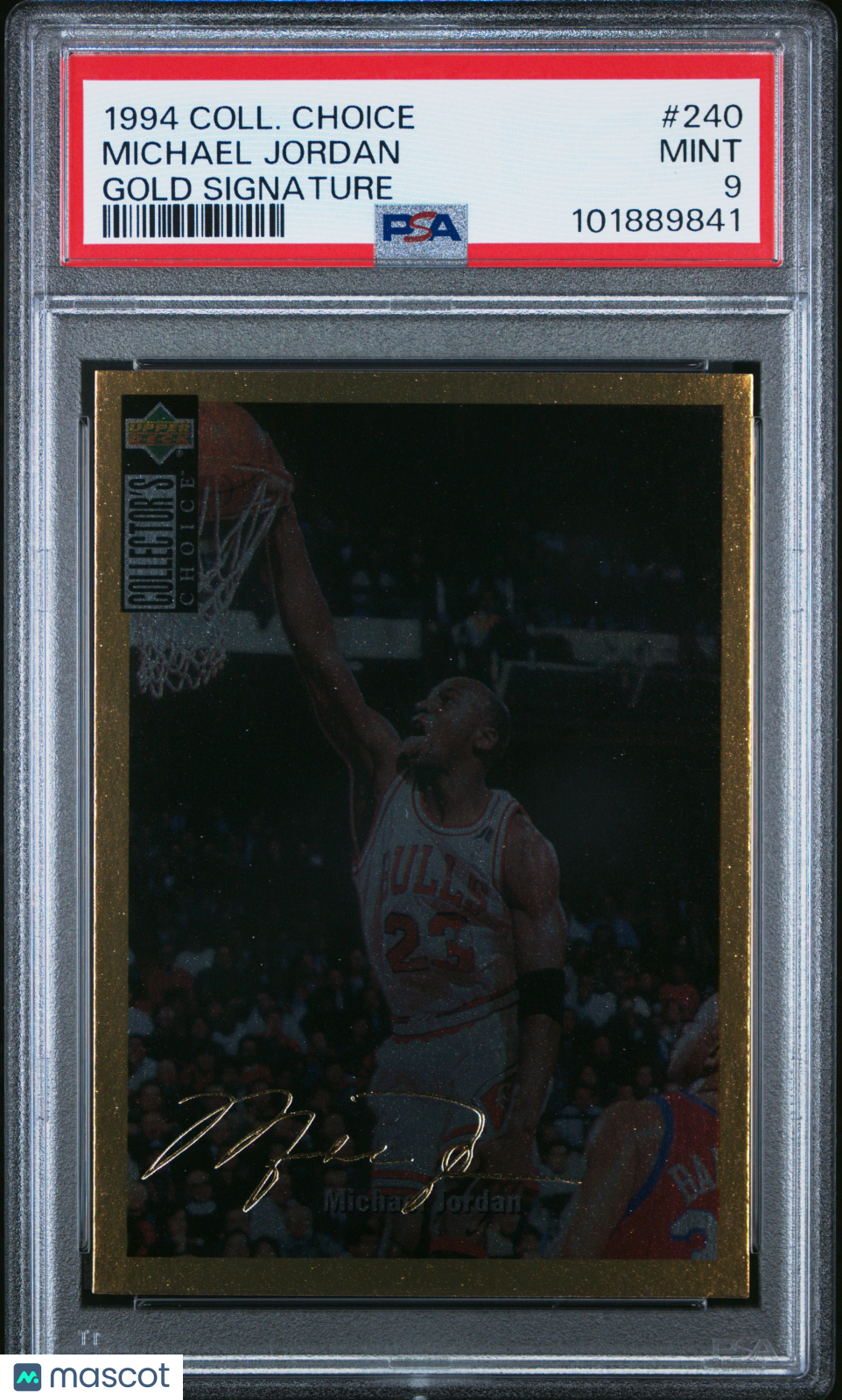 1994 Collector's Choice Michael Jordan #240 Gold Signature PSA 9