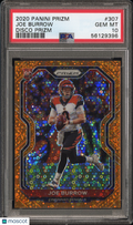 2020 Panini Prizm Joe Burrow #307 Disco PSA 10