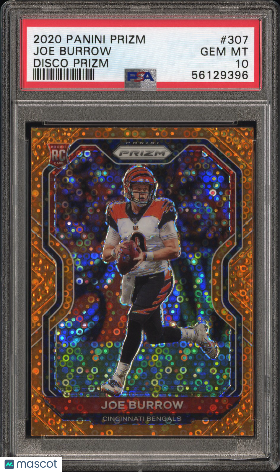 2020 Panini Prizm Joe Burrow #307 Disco PSA 10