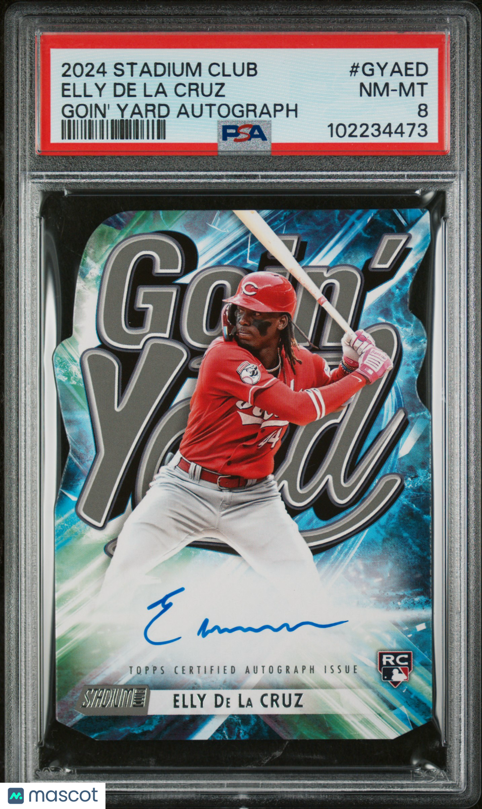 2024 Topps Stadium Club Goin' Yard Autographs Elly De La Cruz #GYAED PSA 8