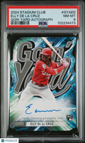 2024 Topps Stadium Club Goin' Yard Autographs Elly De La Cruz #GYAED PSA 8