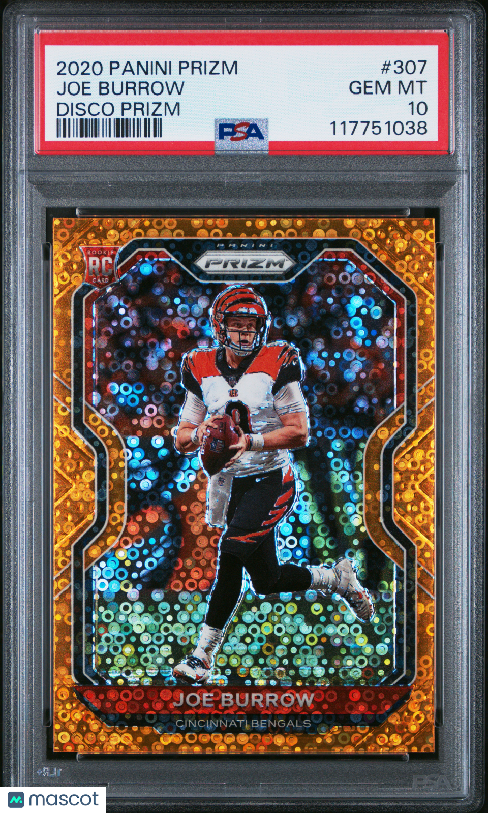 2020 Panini Prizm Joe Burrow #307 Disco PSA 10