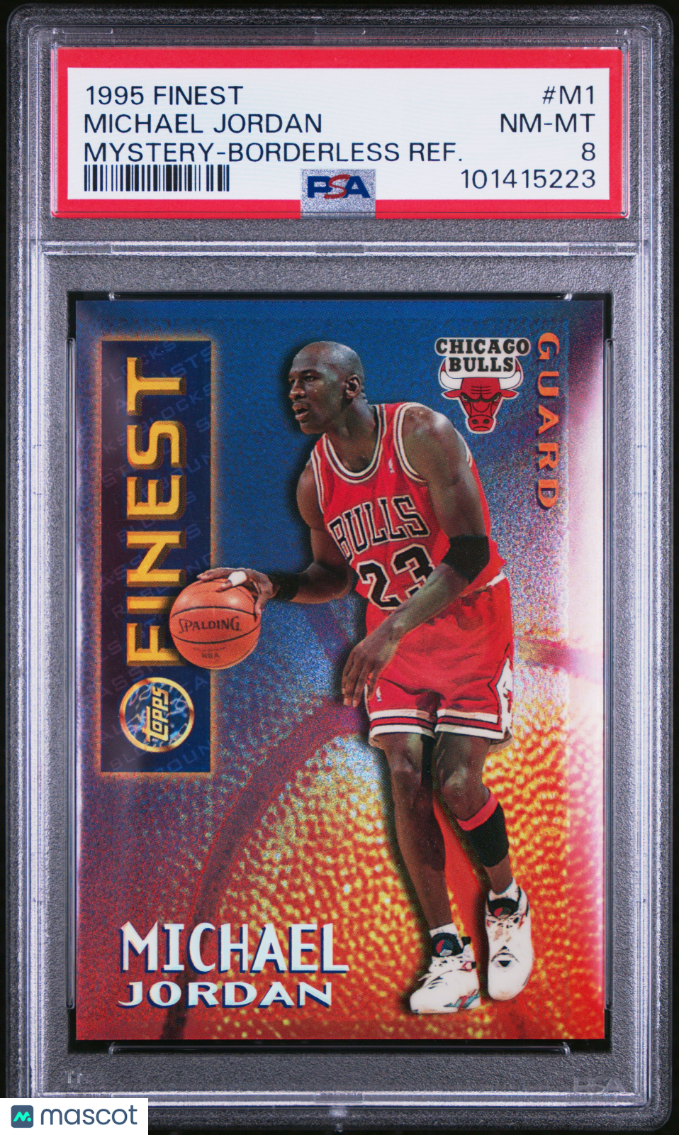 1995 Finest Mystery Michael Jordan #M1 Borderless Refractor PSA 8