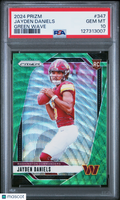 2024 Panini Prizm Jayden Daniels #347 Green Wave PSA 10