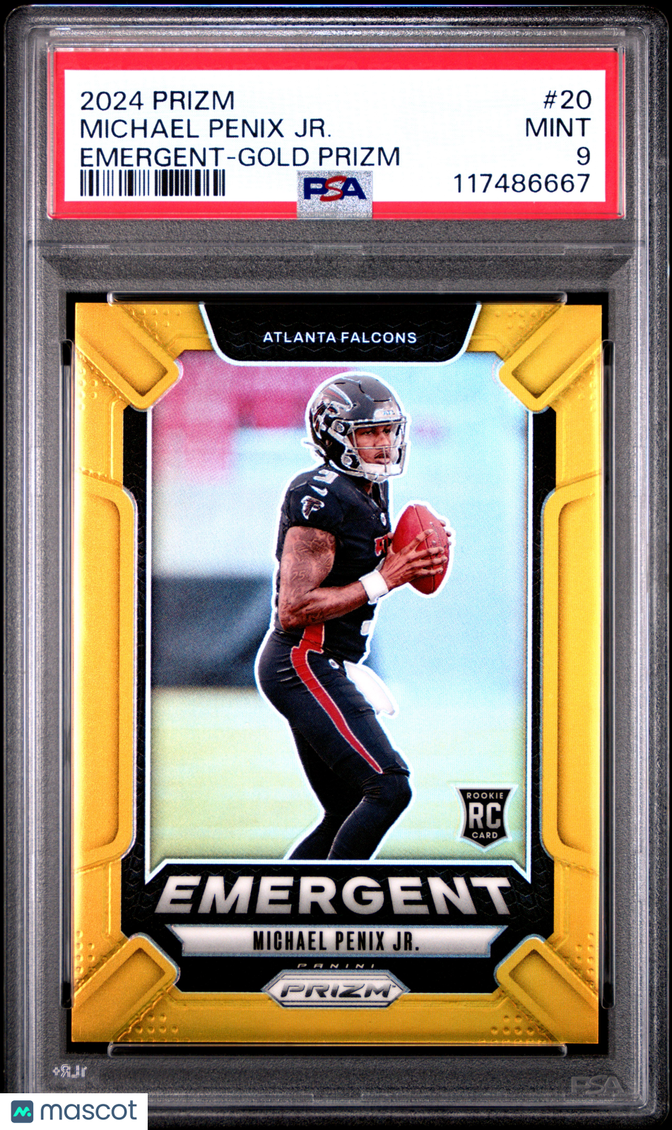 2024 Panini Prizm Emergent Michael Penix JR. #20 Gold PSA 9