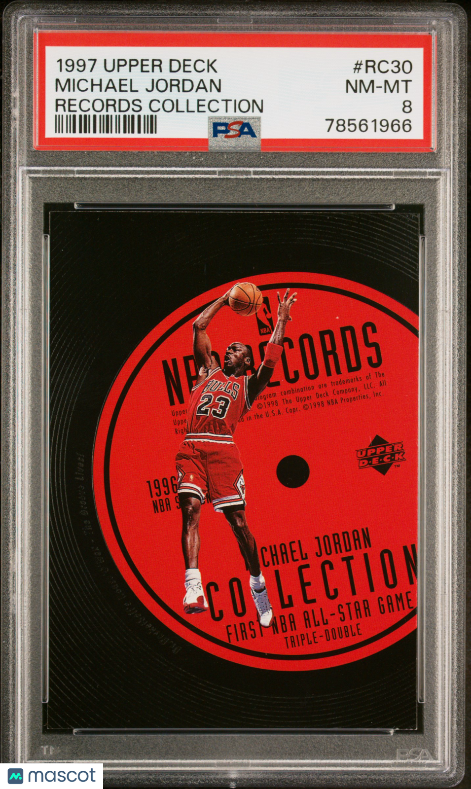 1997 Upper Deck Records Collection Michael Jordan #RC30 PSA 8